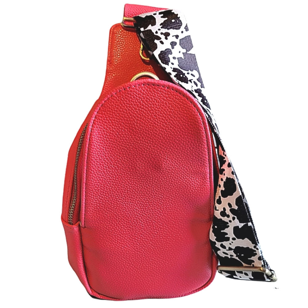 HOT PINK GUITAR STRAP SLING BAG